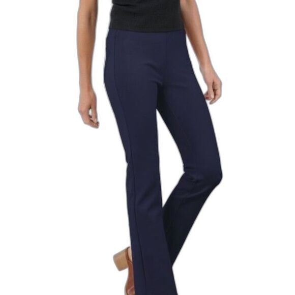 Soft Surroundings NWOT Navy Ponte High Waisted Bootcut Dress Pants Size M - Picture 1 of 12